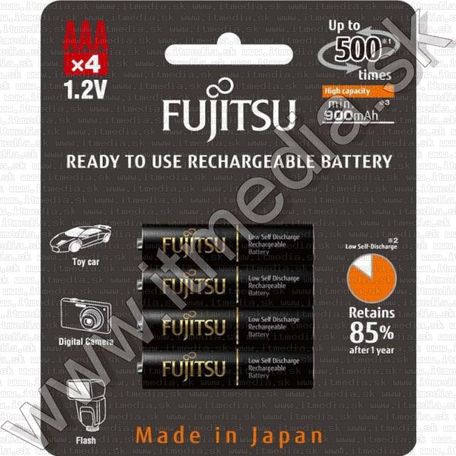 Image of Fujitsu Black (Eneloop pro) akku HR03 4x900 mAh AAA *Blister* *Ready2Use* (IT11006)